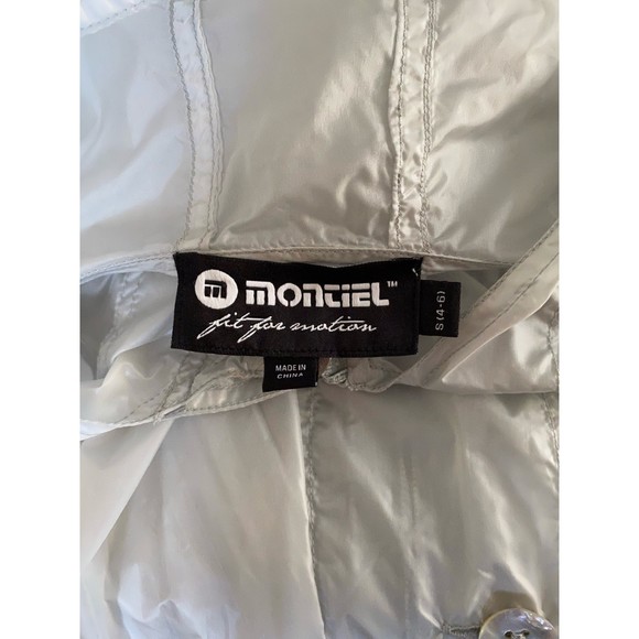 NWT Montiel Clear Effortless Hoodie Zip Front Trench Size S Flawed - Picture 2 of 14